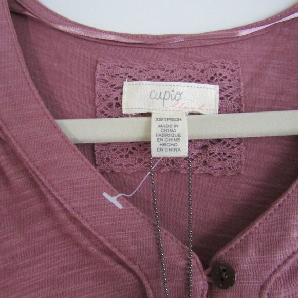 Cupio Top Small Pink Boho Tunic Casual Relaxed - Picture 5 of 10